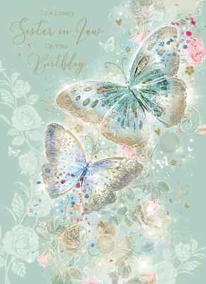 CHERRY ORCHARD PUBLISHING Birthday Card Sister-In-Law - Female Foil Finish Cherry Orchard 125mm x 174mm