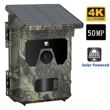 50MP Solar Power Trail Camera Energy Saving Wildlife Surveillance Auto Exposure