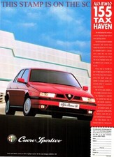 ALFA ROMEO '155' Range of Motor Cars ADVERT : Original c1993 Print Ad 705/22