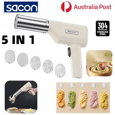 Sacon 5IN1 Wireless Noodle Maker Handheld Pasta Machine Stainless Steel Cutter
