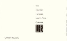 1994 Chrysler Lhs Owners Manual