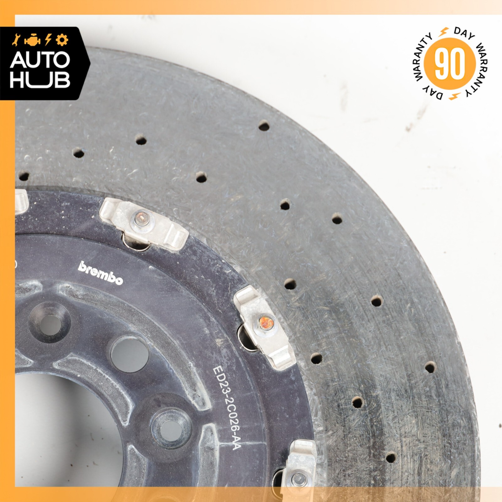 08-16 Aston Martin DB9 DBS Vantage Rear Carbon Ceramic Brake Rotor OEM 35k