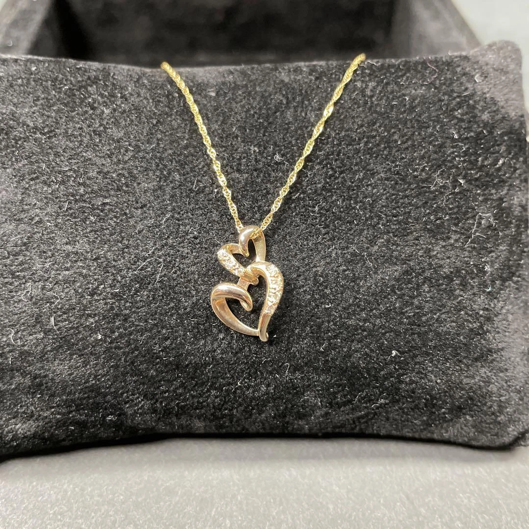 Samantha Tiara K18 Heart Diamond Pendant Head Necklace