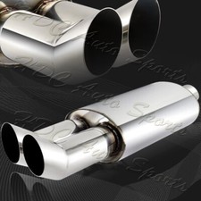 3 Dtm Style Tip Stainless Steel 2.5 Inlet Weld-on Exhaust Muffler Universal