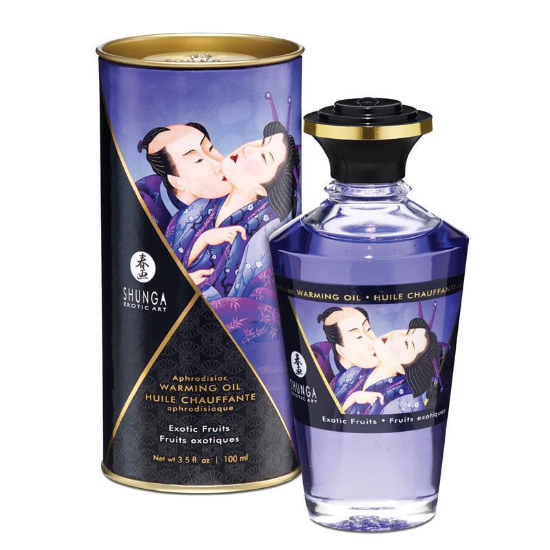 Shunga Íntimo Kisses Exotic Frutas, Térmica Aceite De Masaje, Exóticas Frutos