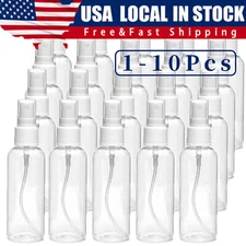 30/60ML Travel Spray Bottle Plastic Transparent Perfume Empty Atomizer USA