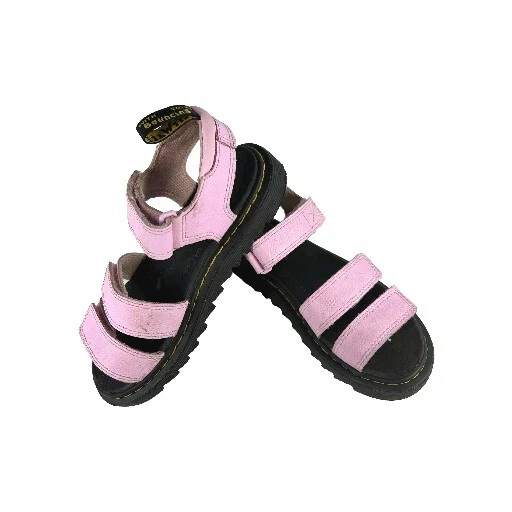 Sandalias Dr. Martens Klaire J Niños EE. UU. 3 Rosa Tirantes Puntera Abierta Zapatos Foto 3 de 4