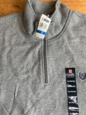 NWT Chaps Men's XL Pullover 1/4 Zip Knit Sweater Gray B6