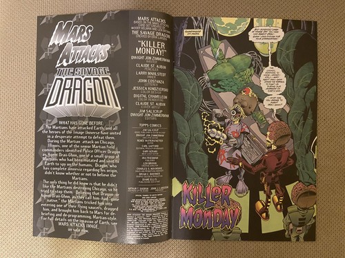 Mars Attacks The Savage Dragon 1 2 3 4 Topps Comics 1996 W/card 1st Printing VF - Bild 7 von 15