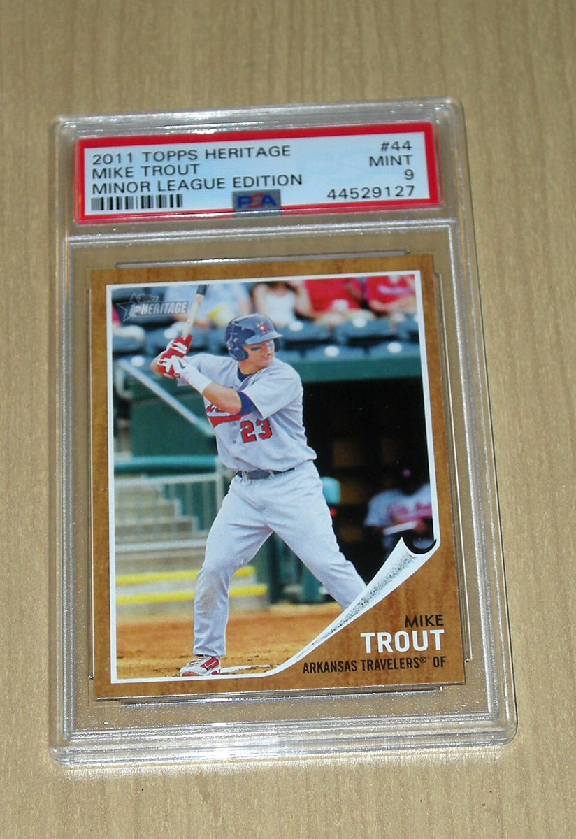 2011 Topps Heritage Minor Minors Mike Trout #44 PSA 9 MINT | eBay display picture 1