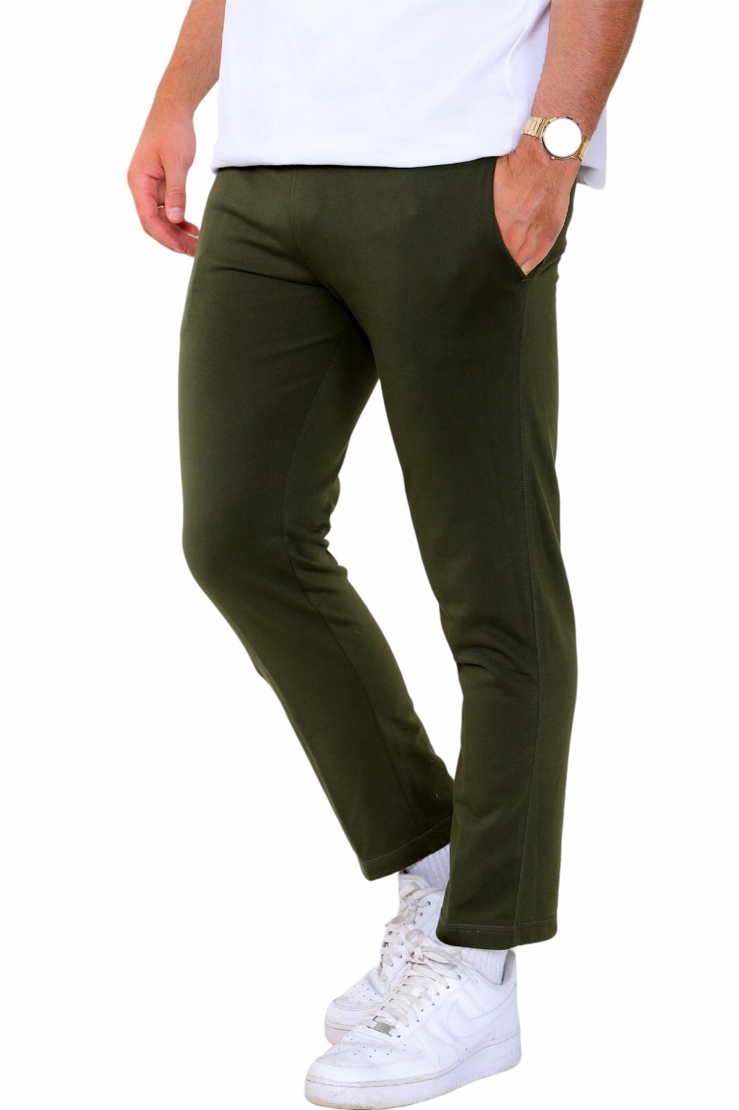 Ex M&S Mens Jogging Tracksuit Bottoms Jogger Open Hem Cotton Rich UK S