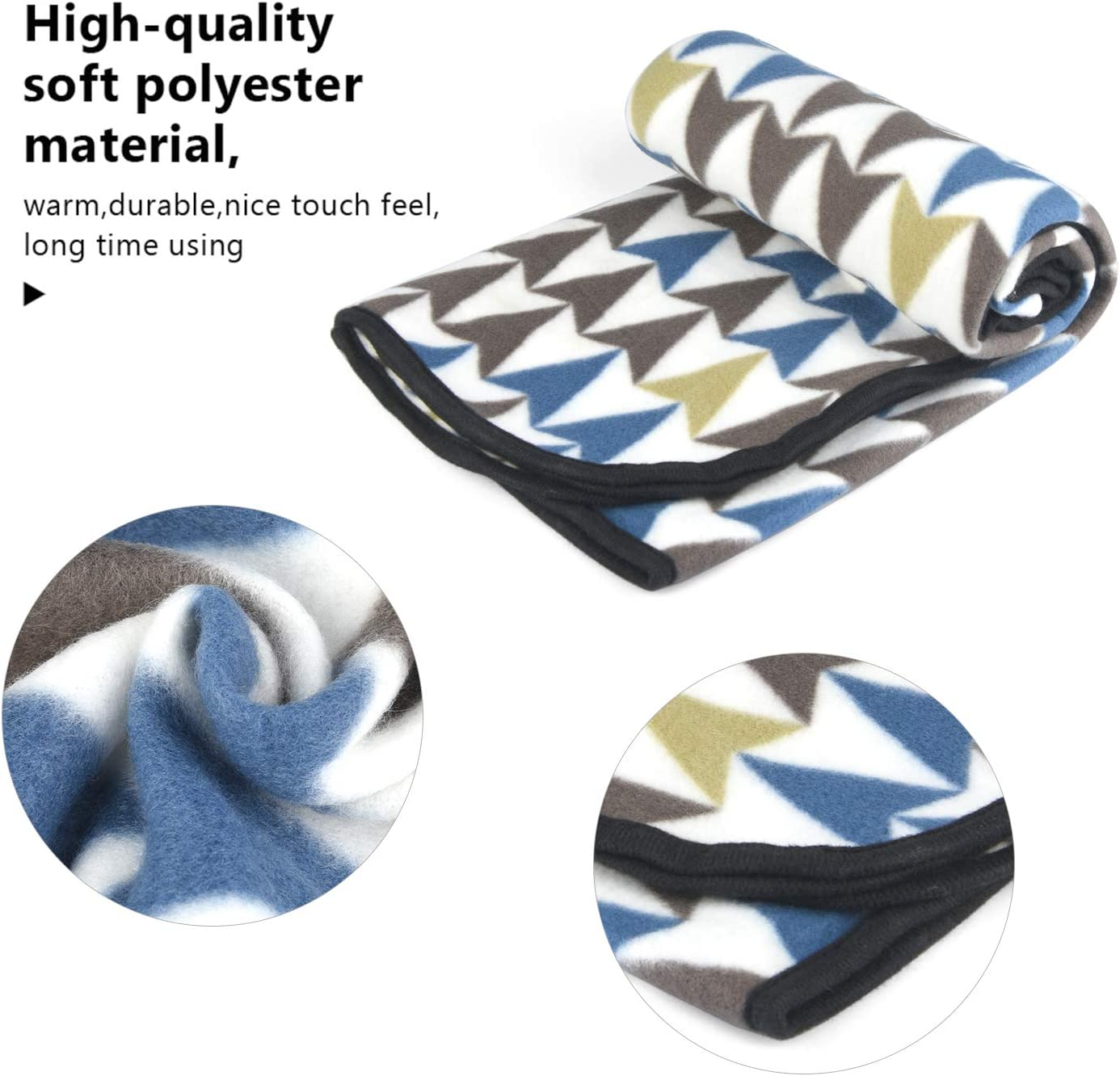 Portable Travel Blanket Airplane Compact Bag Fleece Throw Blanket Cozy