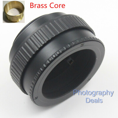 Brass M42 to M39 17mm-31mm Adjustable Focus Helicoid Adapter Macro Mount Tube