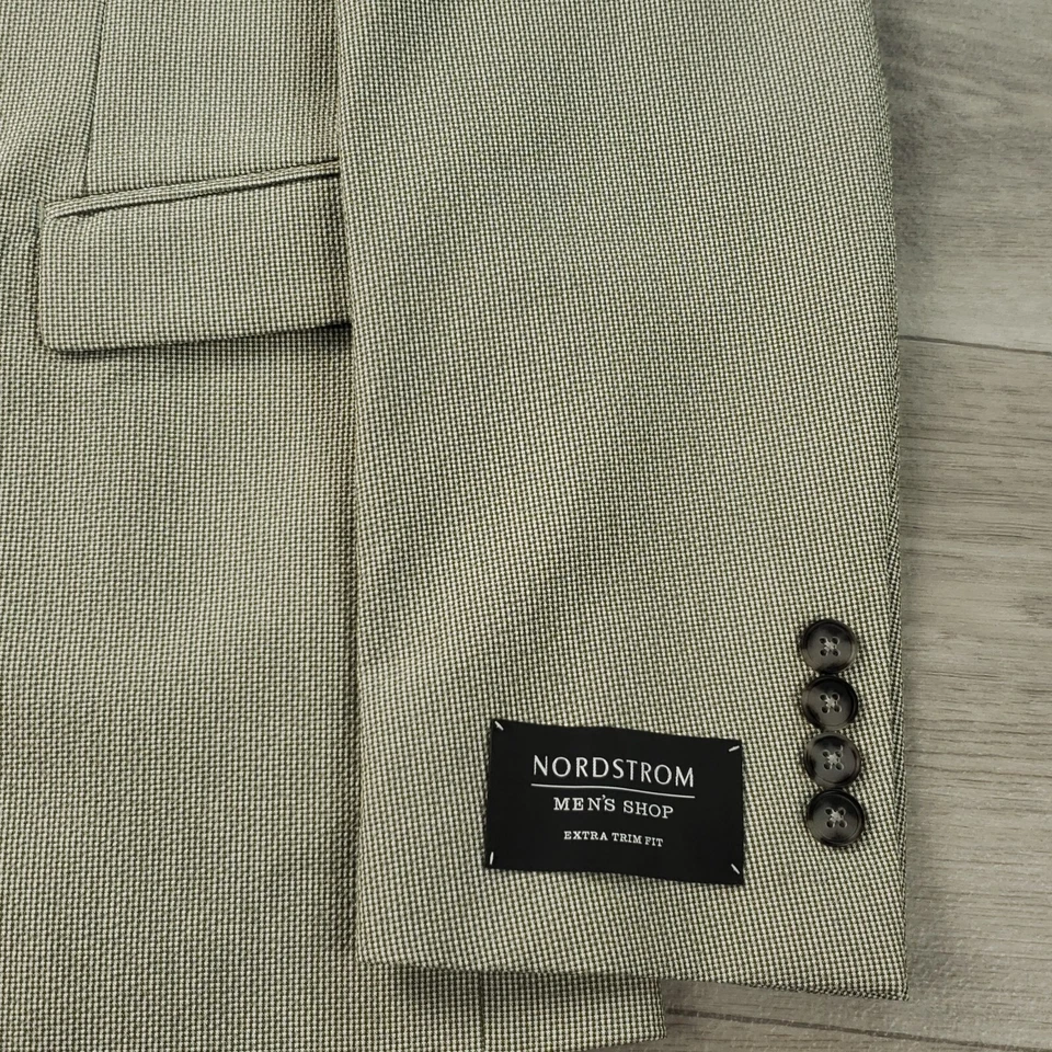 Blazer Nordstrom Seersucker Para Hombre Grande Ajuste Extra Doble Ventilación 2 Btn NUEVO Foto 4 de 4