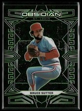 2023 Panini Chronicles: Obsidian Electric Etch Green #22 Bruce Sutter #/5