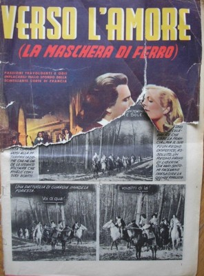 VERSO L'AMORE LA MASCHERA DI FERRO CINEROMANZO ASTRO 1956