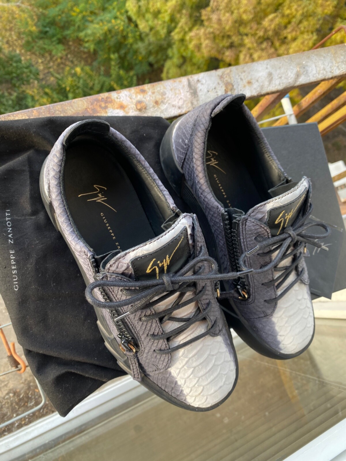 Giuseppe Zanotti Frankie python-embossed leather … - image 5