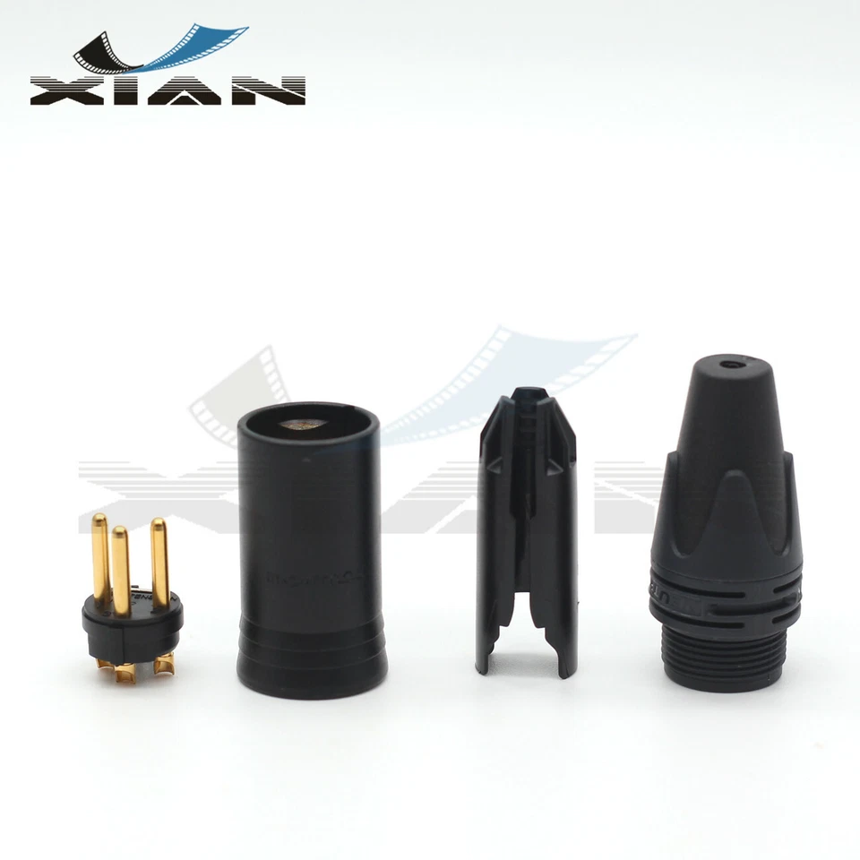 Neutrik NC3MXX-B Male XLR 3pin Connector,3pin Mic/Camera Audio Cable Connector - Image 3 of 4