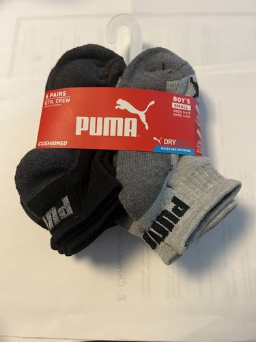 Puma Boy's 6 PACK Quarter Crew Socks NEW with TAGS - Picture 6 of 8