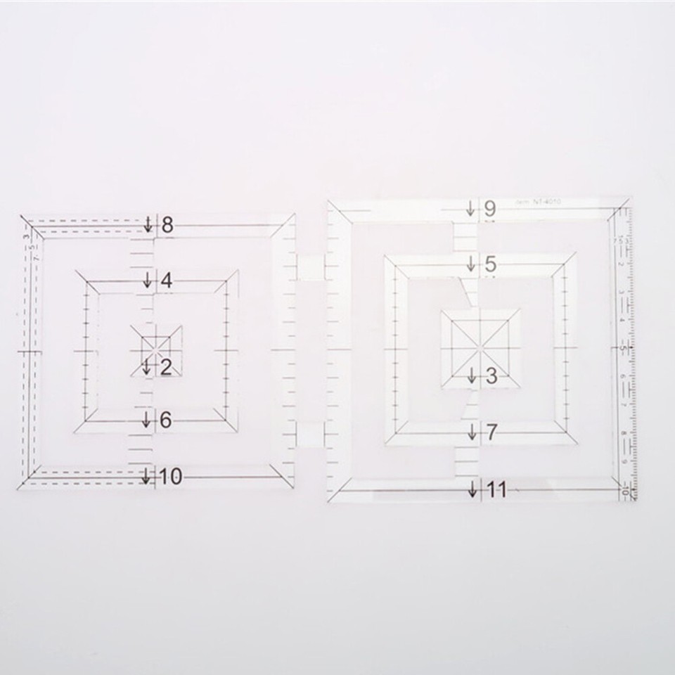Quilting Square Templates Rulers Clothes Making Transparent Acrylic eBay