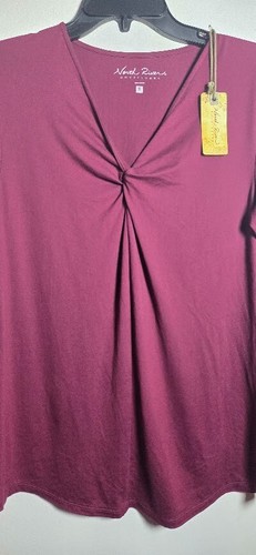 North River Outfitters Top Maglione Donna Manica Lunga Borgogna Taglia S - Foto 3 di 12