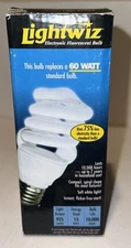 Lightwiz 15W 925 Lumens Soft White Spiral CFL Light Bulb 60W Replacement