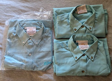 Vintage McDonald's 1980's Blue Button Down Employee Uniforms - 3 Shirts, Size S