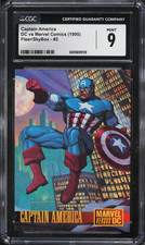 1995 SkyBox DC vs Marvel Comics CAPTAIN AMERICA #2 CGC 9 MINT