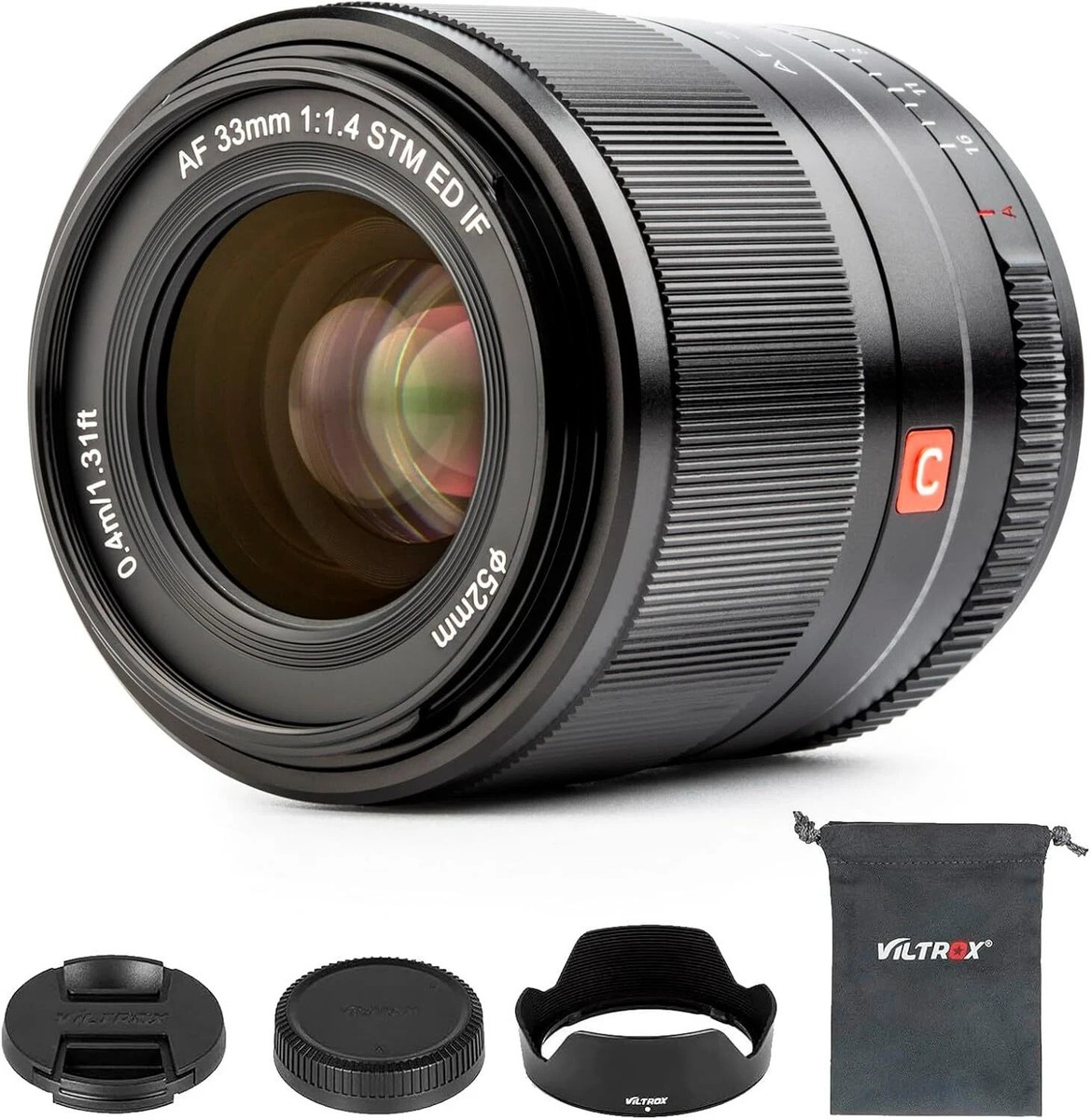 VILTROX AF 33mm F1.4 XF レンズ フード・箱付き VILTROX AF 33mm F1.4 XF STM ED IF for FUJIFILM X-mount ビルト