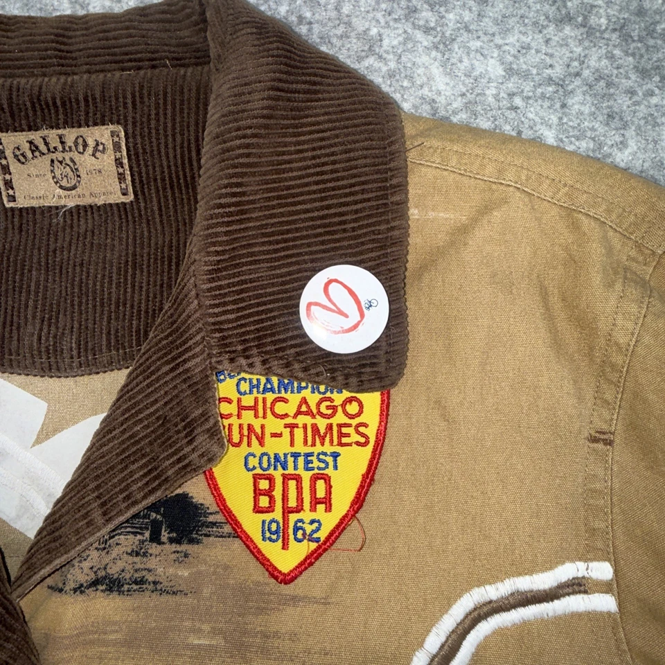 Camisa galope de colección para mujer mediana caballos pana parches únicos occidentales Foto 3 de 4