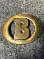Letter B Belt Buckle Small Brass Monogram Vintage