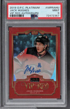 2019 OPC Platinum VIP Red JACK HUGHES Devils Rookie Auto #/10  USA Gold SSP