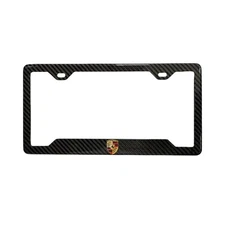 Porsche Real Carbon Fiber License Plate Frame Holder