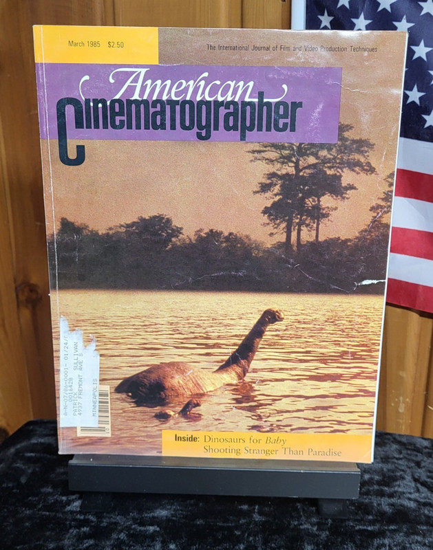 AMERICAN CINEMATOGRAPHER magazine March 1985 (Dinosaurs for Baby)