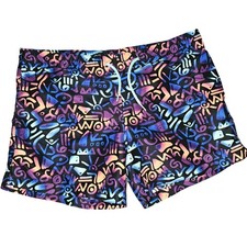 Chubbies Retro 90s Style Swim Trunks Men's S Small Graffiti Print Made in USA