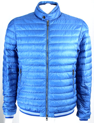 MONCLER Blue Quilted Techno Men's Down LONGUE SAISON Puffer Jacket 3 M