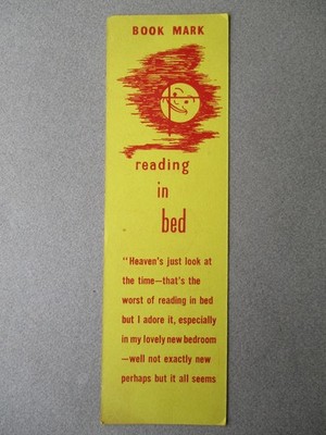 LESEZEICHEN Lesen im Bett Achille Serre chemische Reinigung Werbung VINTAGE