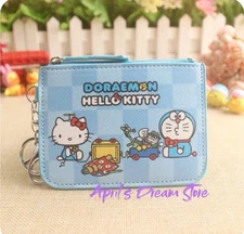 Hello Kitty x Doraemon Toys ID Cardholder Coin Purse Keychain