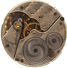 1920 ELGIN POCKET WATCH MOVEMENT 22031053 GRADE 290 16s 7j DG