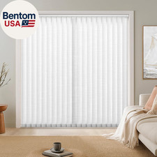Light Filtering Vertical Blinds Replacement Slats Polyester Fabric for Sliding