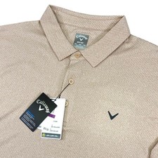 Callaway Opti-Dri Golf Polo Shirt Mens XXL Heather Tan Short Sleeve UPF 2XL