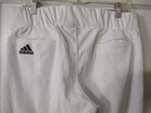 Adidas Baseball Softball Pants Size L White Reinforced Knee Elastic Waist — photo 6