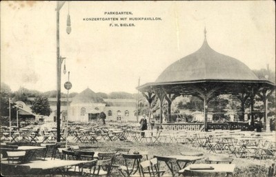 Postcard Hanseatic city of Bremen, park garden, concert garden, music pavilion, f... - 4437009