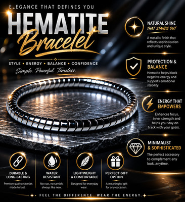 Magnetic Therapy Hematite Bracelet 8mm Beads for Men and Women