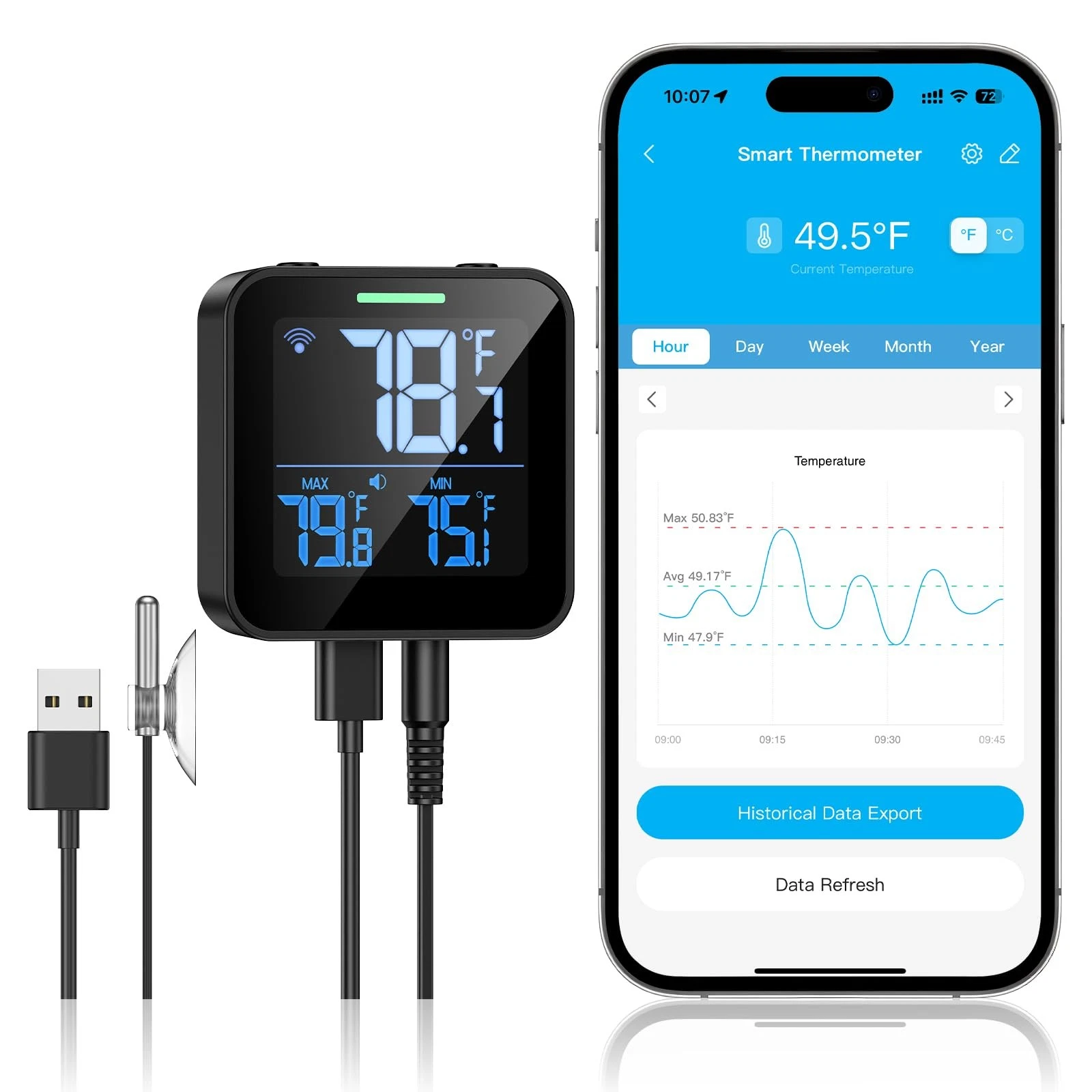Nutelo Upgraded Refrigerator Thermometer with Alarm, Smart Digital WiFi Freez...
Opens in a new wind