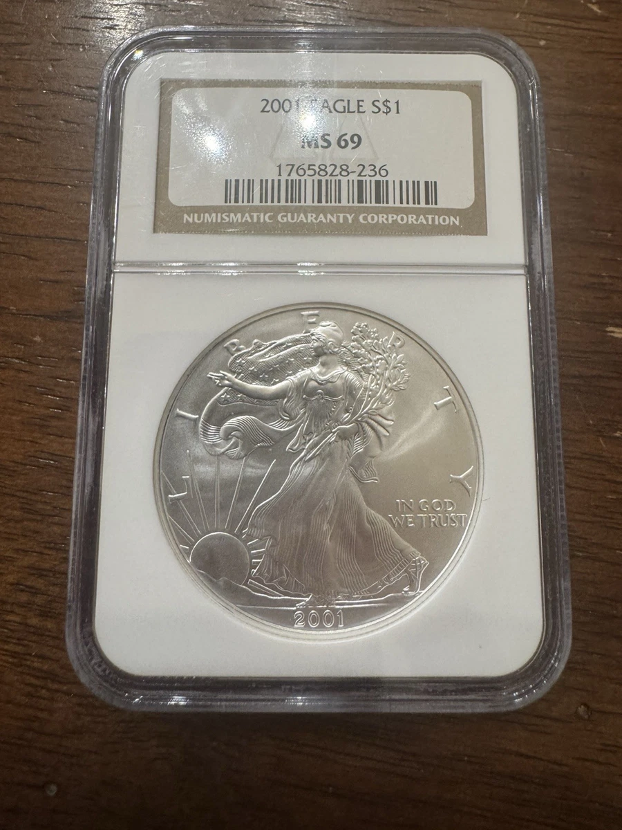 American Eagle MS 69 Graded 2001 Silver Bullion Coins for sale | eBay