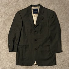 Wool Nautica Sport Coat Blazer Navy  Green Checkered Jacket 38R