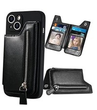 Stick on Wallet for Phone Case, Credit Adhesive Card Holder for Back of Black