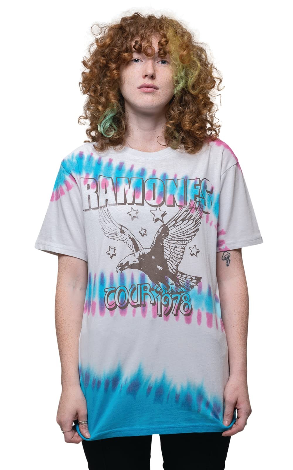 Ramones Eagle Natural Dip-Dye T-Shirt Unisex-Adulto XXL Beige