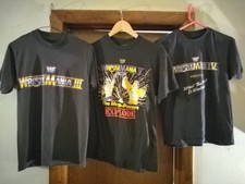 Vintage WWE Wrestlemania Lot of Three (3) Original T-Shirts-1987, 88 & 89 - READ
